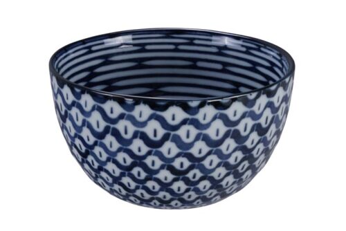 Tokyo Design Studio - Mixed Bowls - Blauw/Witte Kom - 15 x 8,5cm 750ml