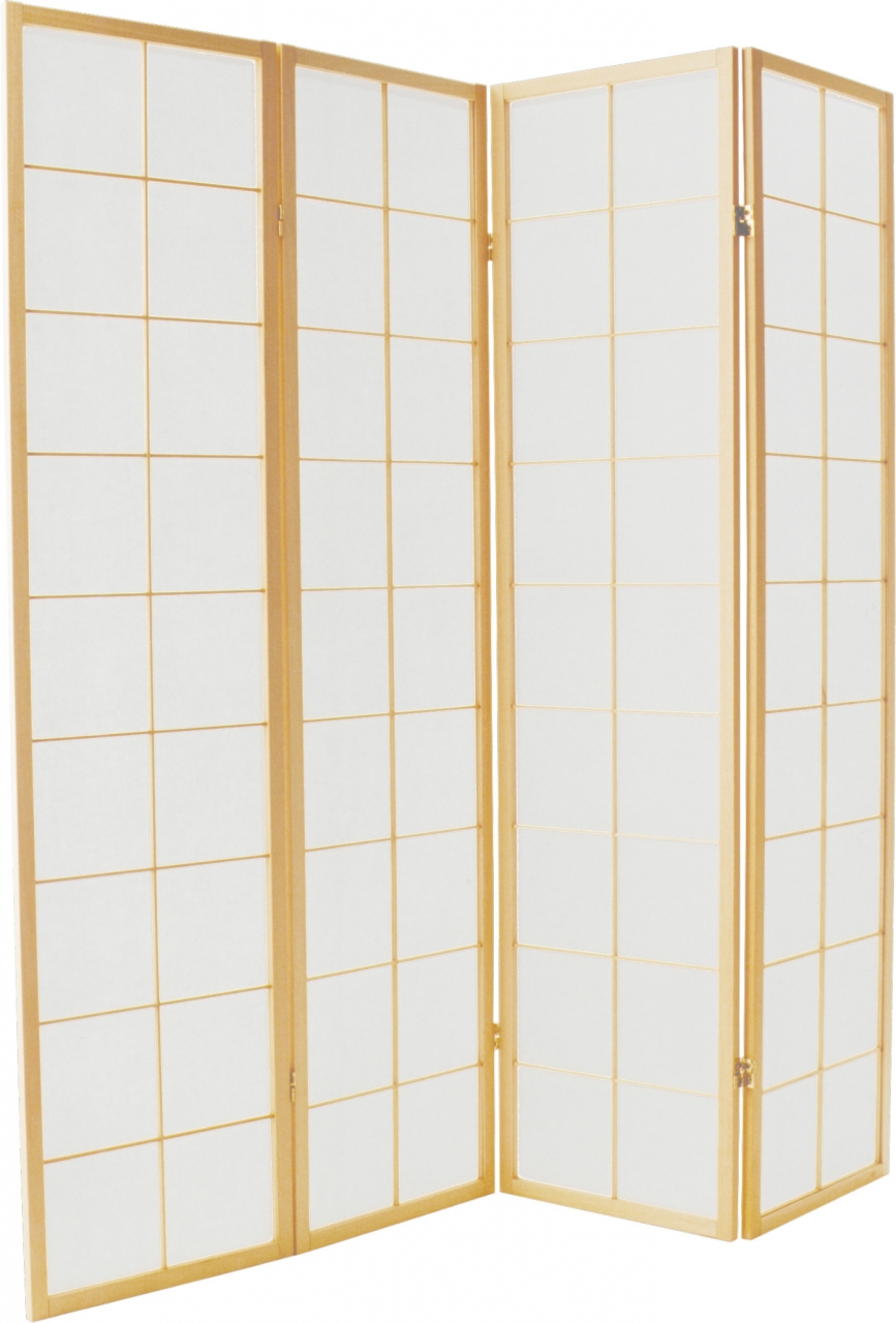 agua diluido Figura Biombo tradicional japonés - 4 paneles - 180 cm de alto ⋆ The Oriental Shop
